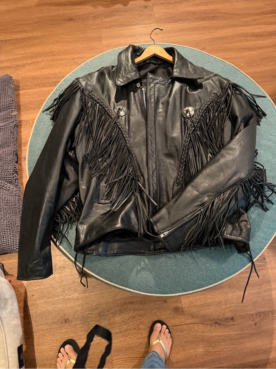 Harley-Davidson Jackets & Blazers - Harley-Davidson Black Leather Fringe Jacket